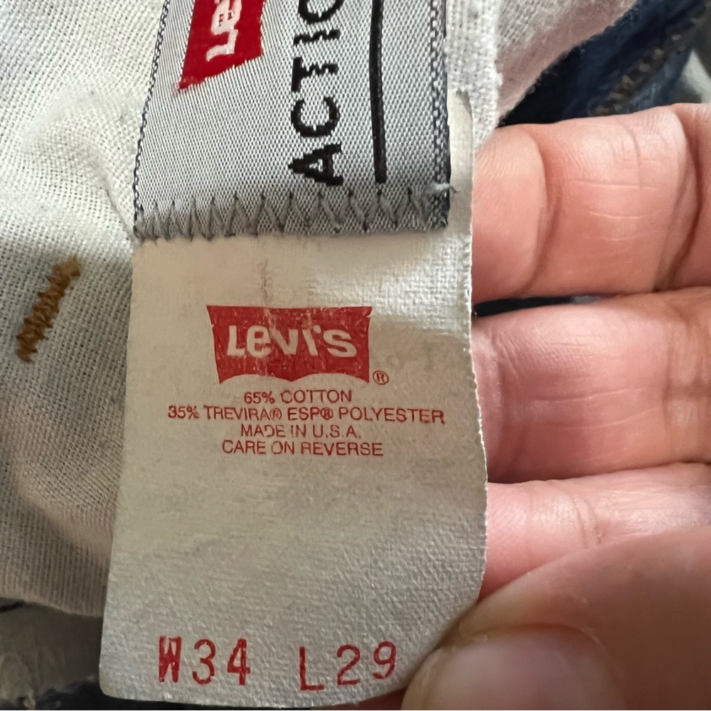 Levi's Vintage 90’s Action Orange Tab High Rise Crop Straight Denim Jeans‎ - Picture 11 of 12
